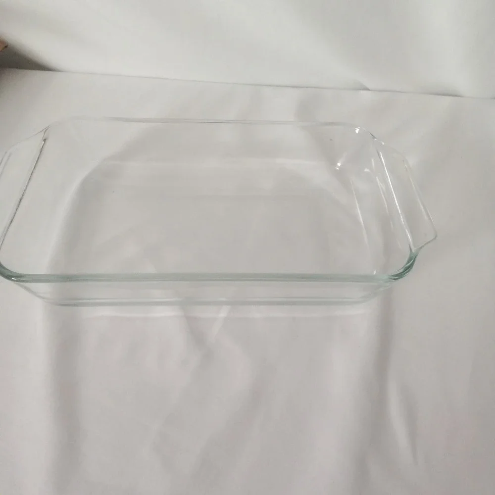 Clear Glass Rectangular Baking Dish 432 Microwave Safe Made in USA 1.5 Qt